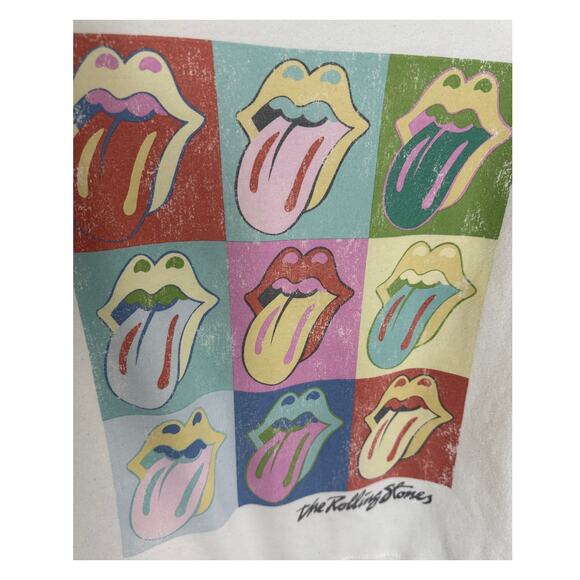 Rolling Stones Pop Art Tongue Logo Sweatshirt Size Small - Picture 2 of 4